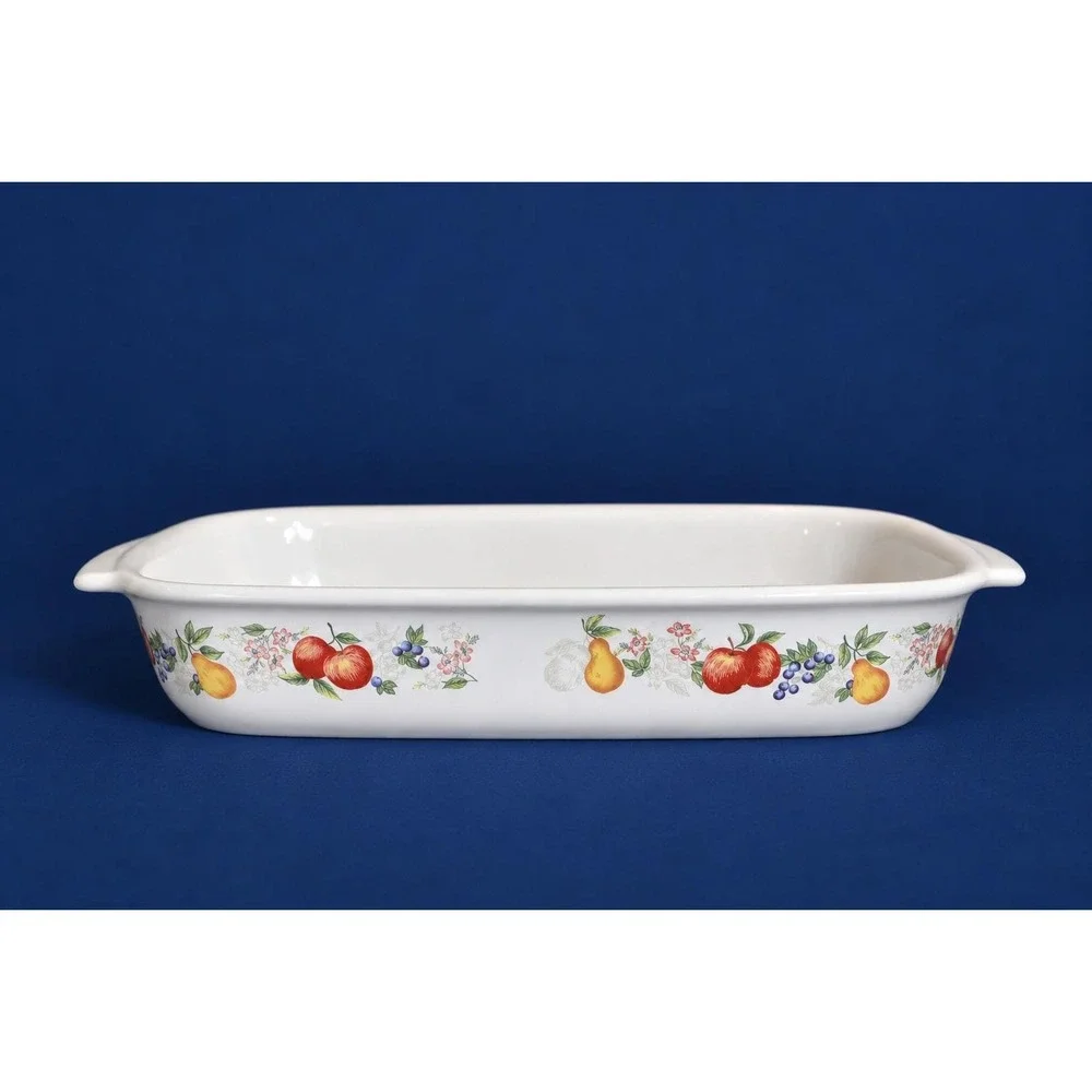 Corelle Coordinates Chutney Fruits 9x13 Stoneware Casserole Lasagna Baking Dish